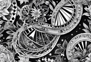 DNA helix made from cards tattoo idea