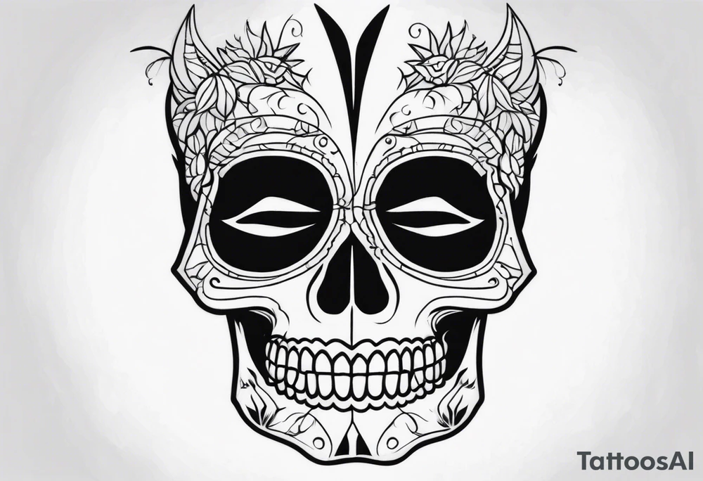 SKULL FACE tattoo idea