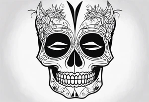 SKULL FACE tattoo idea