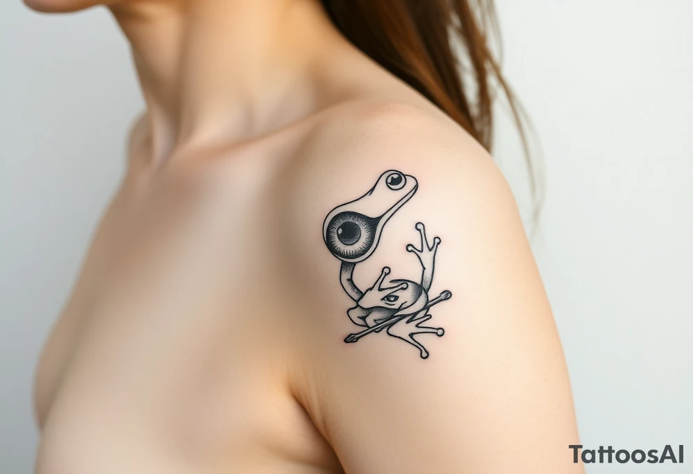 snake frog and eyeball tattoo idea