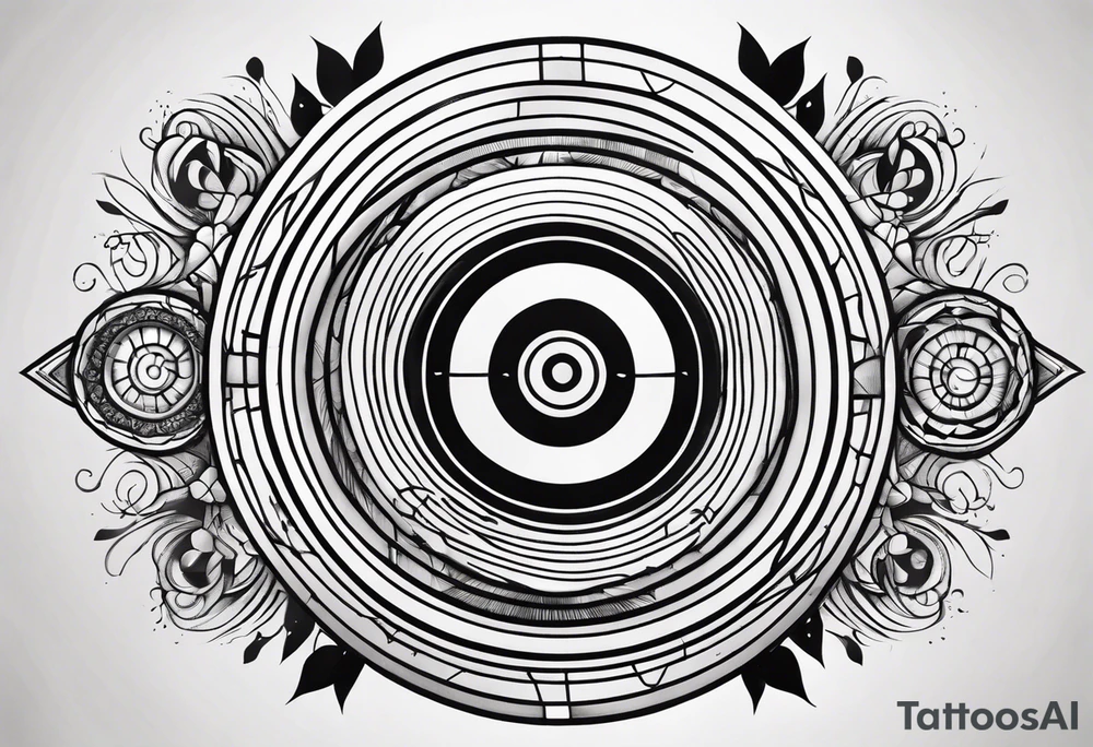 Half of a bullseye tattoo idea