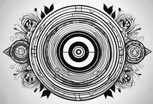 Half of a bullseye tattoo idea