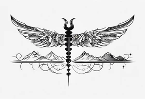 Horizontal spine tattoo tattoo idea