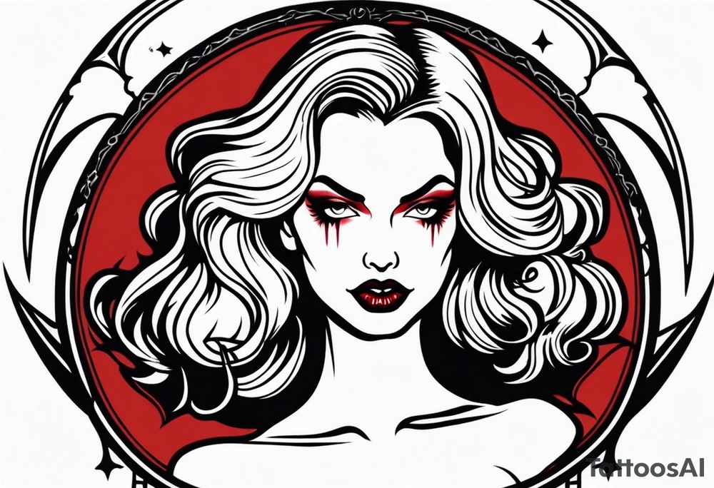 pinup vampire tattoo idea