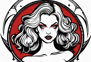 pinup vampire tattoo idea