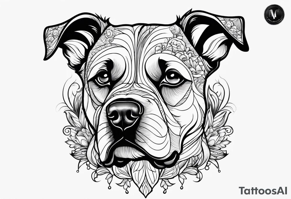 a beautiful dog tattoo idea