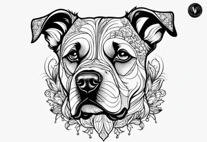 a beautiful dog tattoo idea