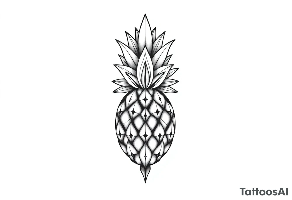 Crown pineapple vagina anus tattoo idea