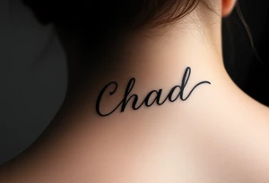 The name Chad written in beautiful cursive tattoo idea