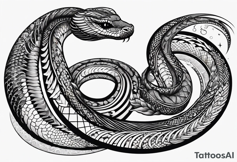 Cobra Seven number shape tattoo idea