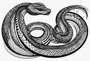 Cobra Seven number shape tattoo idea