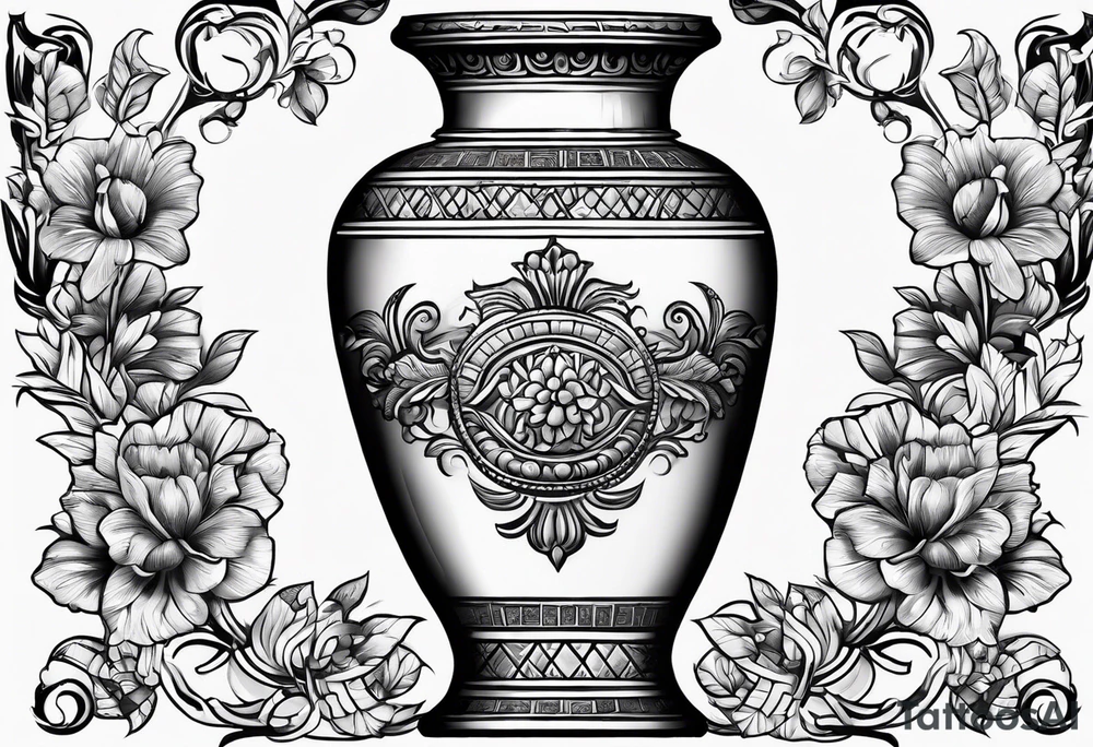 drawing ancient vase tattoo idea