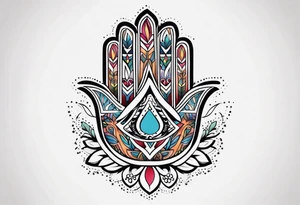 hamsa tattoo idea