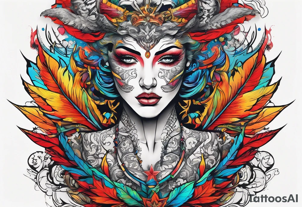 Front neck tattoo being ejecting from the skin, symbolizing the freedom from censorship. tattoo idea