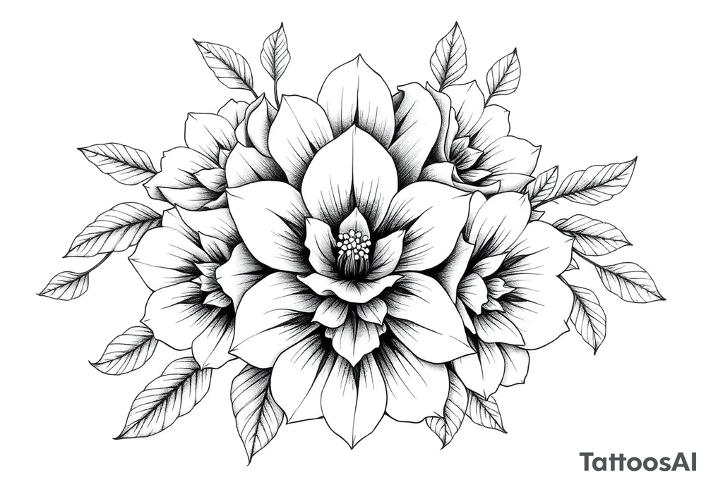 ornaments of flowers, very intricate and detailed, extremely detailed tattoo idea