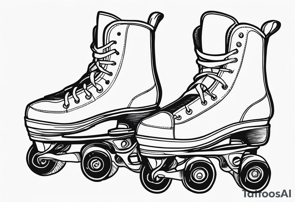 rollerskates tattoo idea
