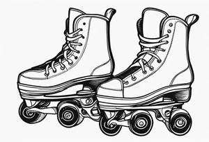 rollerskates tattoo idea