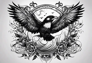 roots and wings tattoo idea