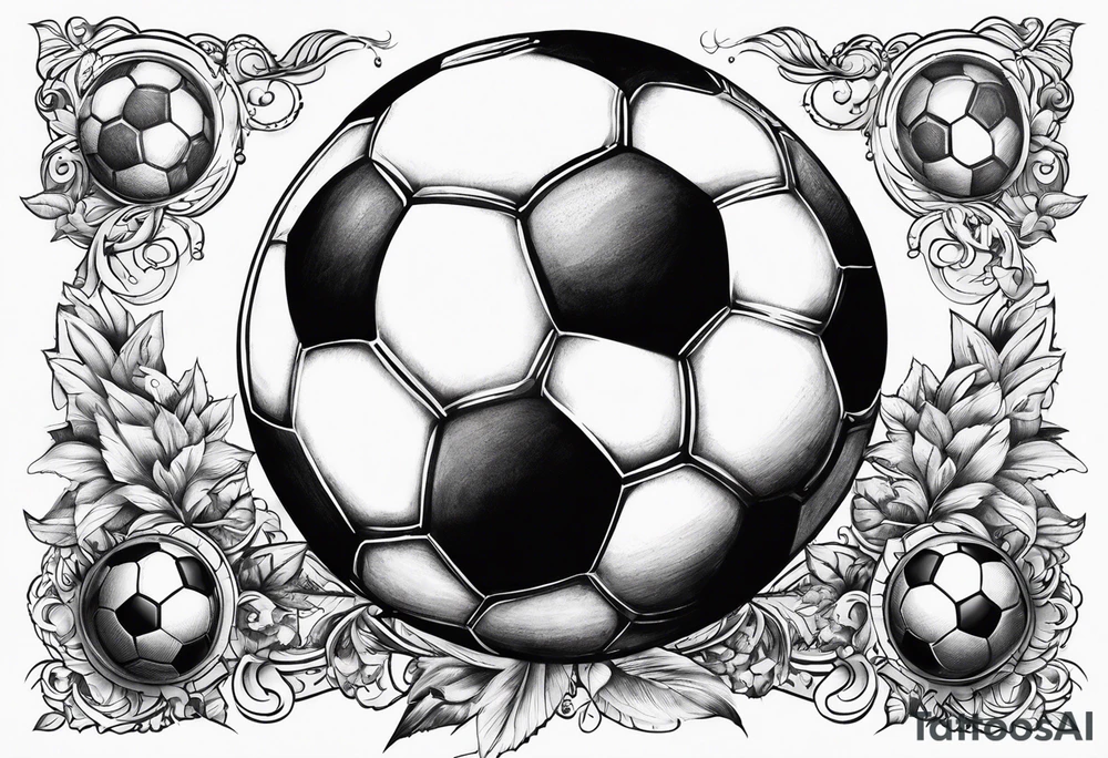 The world is yours with soccer ball tattoo idea