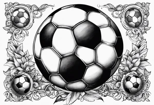 The world is yours with soccer ball tattoo idea