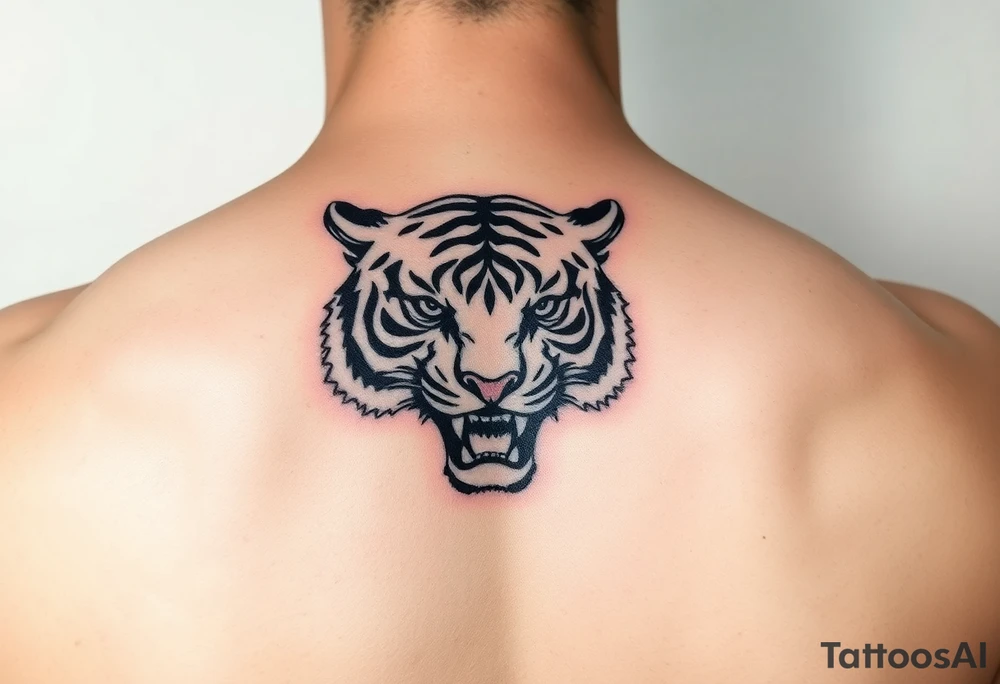 design tattoo with tiger stripe camouflage tattoo idea