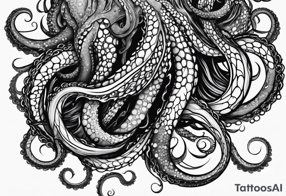 Kraken tentacles coming out of water tattoo idea Kraken tentacles coming out of water tattoo idea