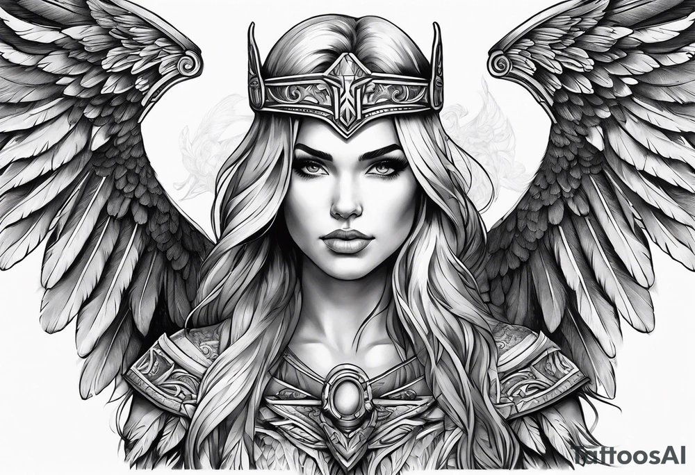 valkyrie wings tattoo idea
