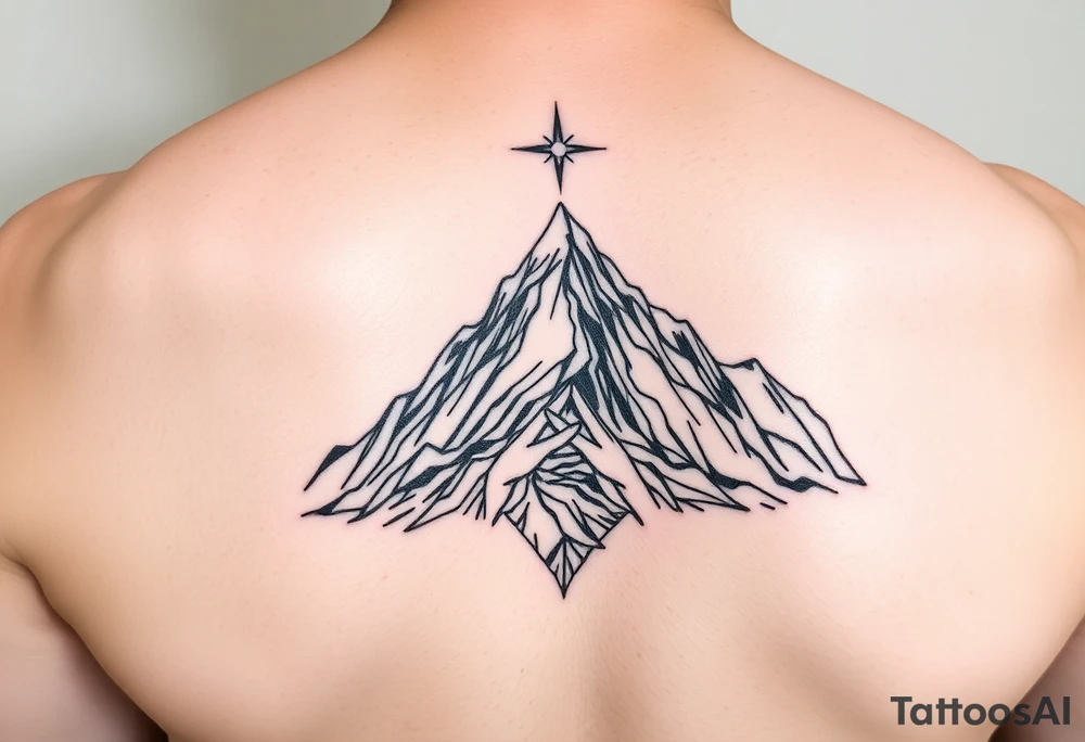 Moses is holding on the mountain the ten commandements tattoo idea