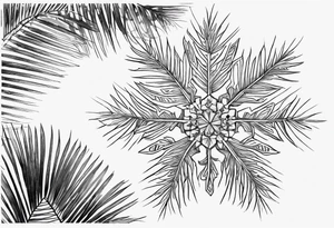 Snowflakes, palm, small tattoo idea