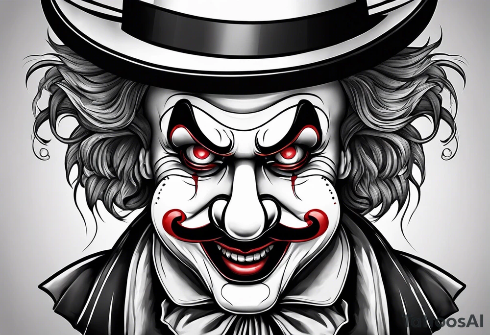 Sad clown happy clown tattoo idea