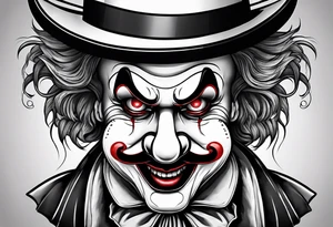 Sad clown happy clown tattoo idea
