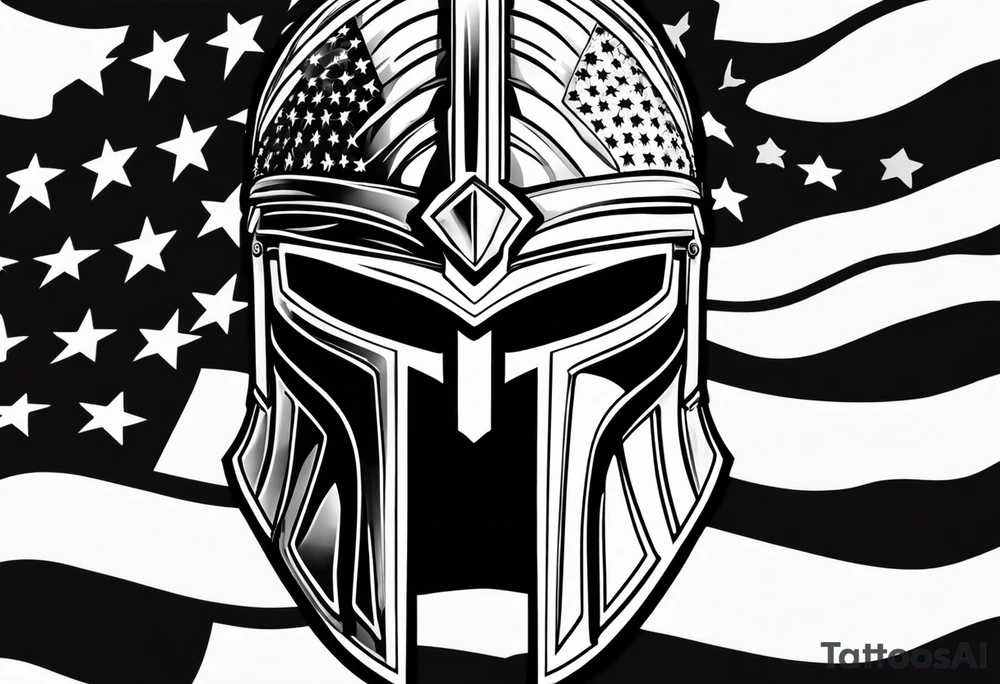 spartan helmet with American flag background tattoo idea spartan helmet with American flag background tattoo idea