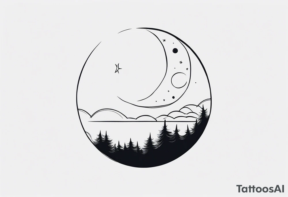 Just a moon tattoo idea