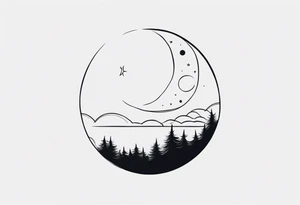Just a moon tattoo idea