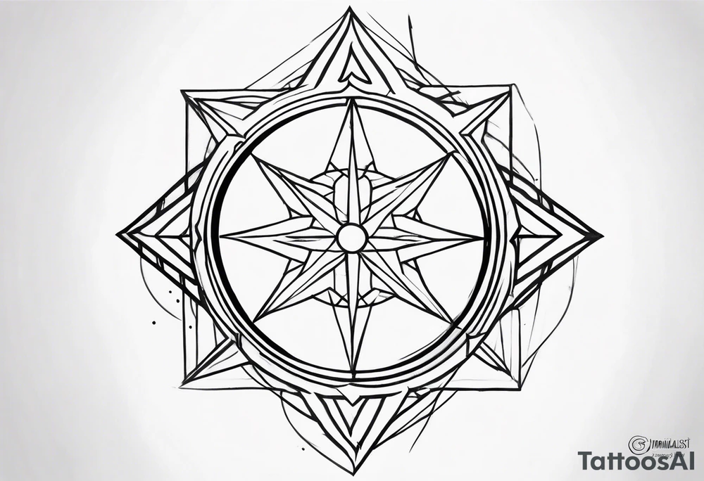 cyber sigilism forearm sleeve tattoo idea