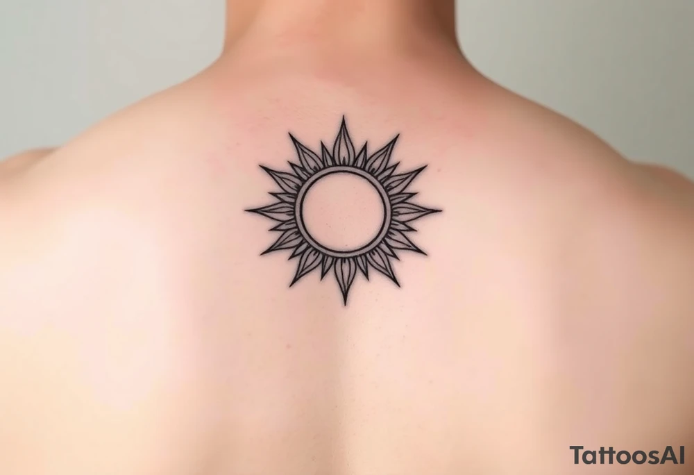 Sun on the water line simple tattoo tattoo idea