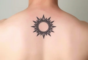 Sun on the water line simple tattoo tattoo idea