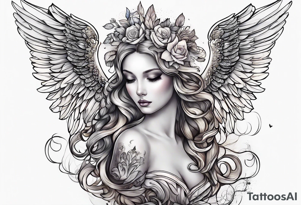 Angel tattoo tattoo idea