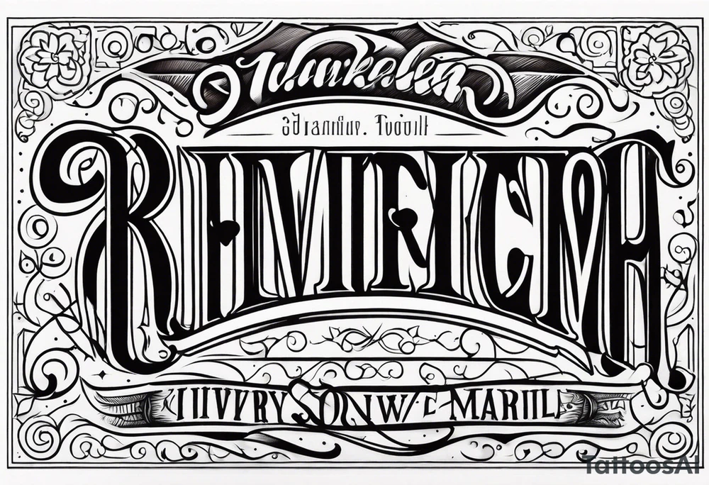 Last name Hooker tattoo idea