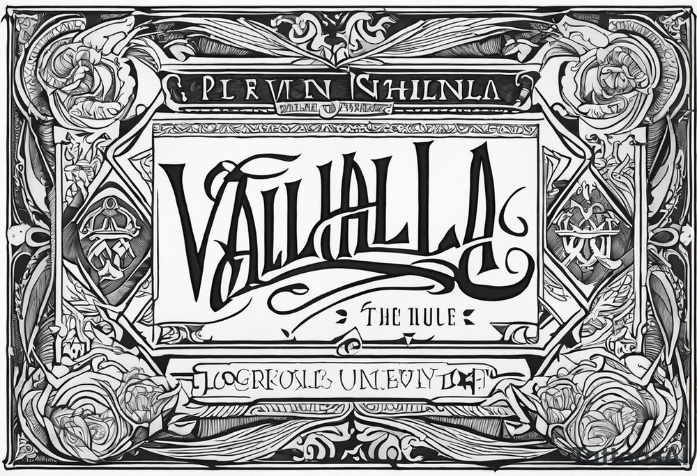 VALHALLA  poem lo there tattoo idea