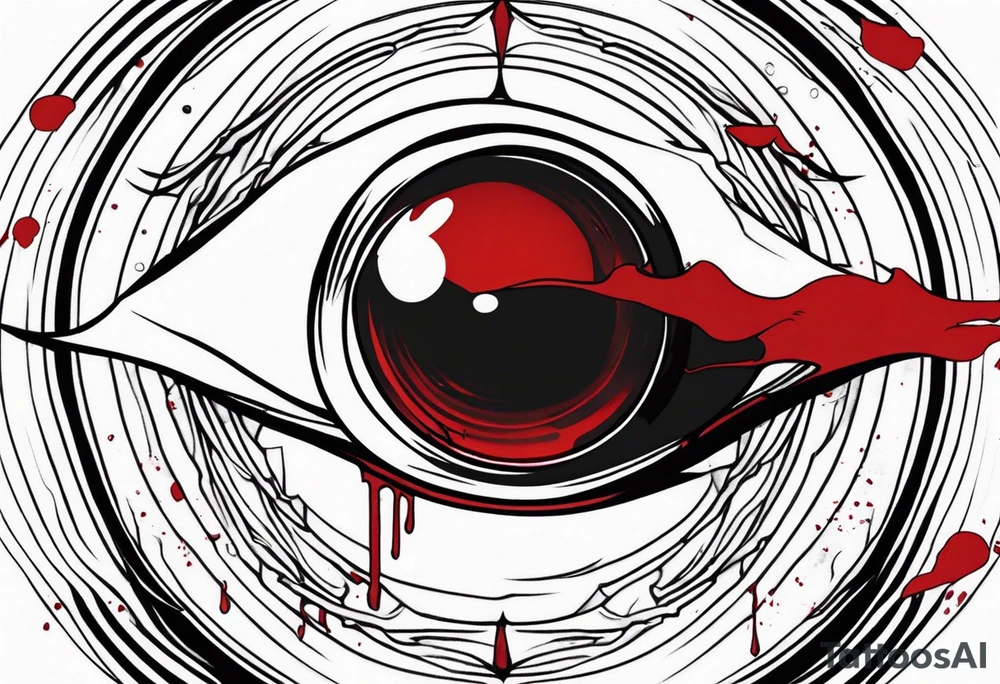 Alucard's bleeding tearly eye tattoo in Hellsing tattoo idea