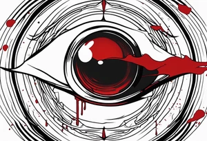 Alucard's bleeding tearly eye tattoo in Hellsing tattoo idea