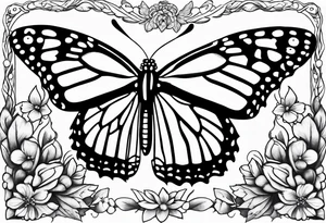 monarch butterfly representing grandparents tattoo idea