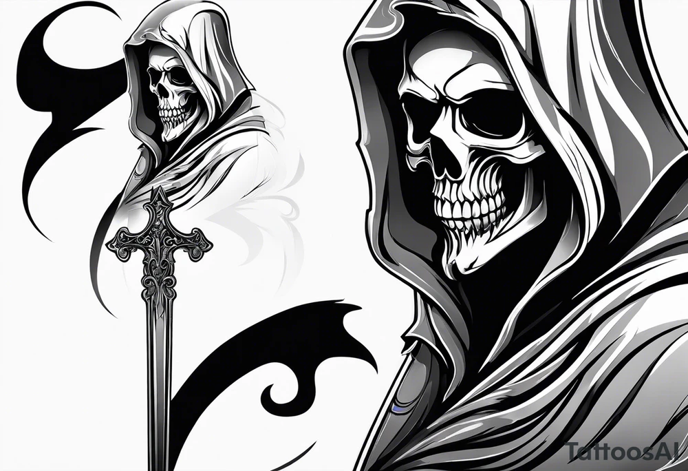GRIM REAPER
WITH SMOKE tattoo idea