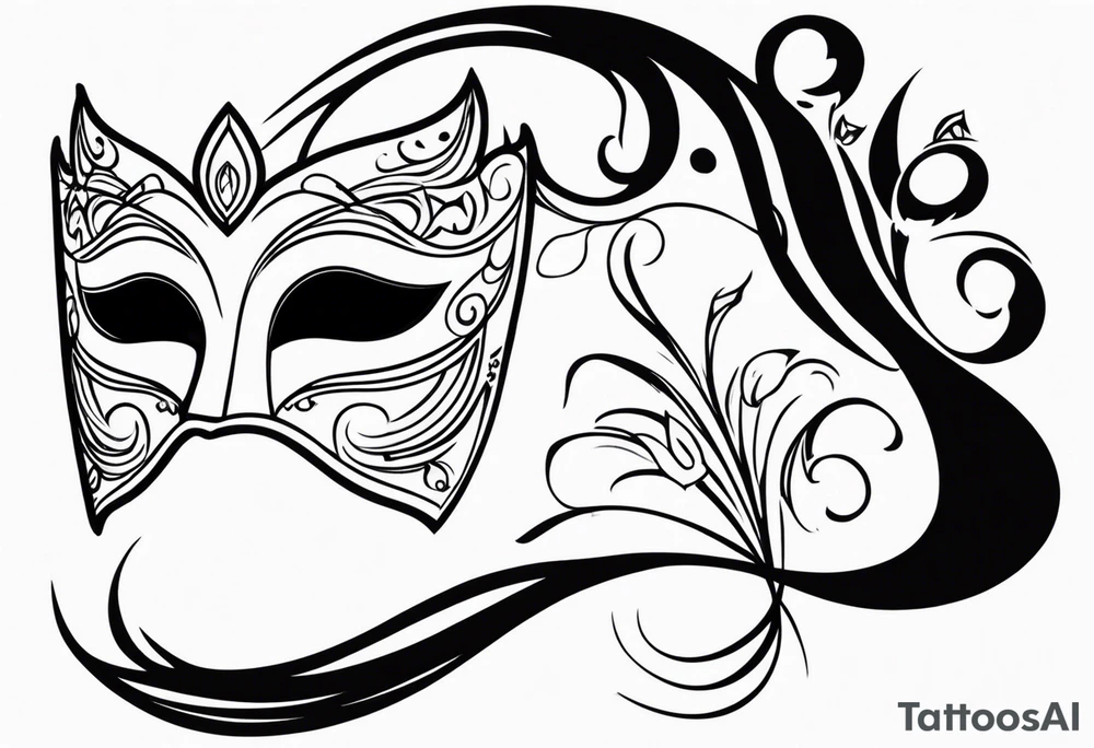 masquerade ball tattoo idea