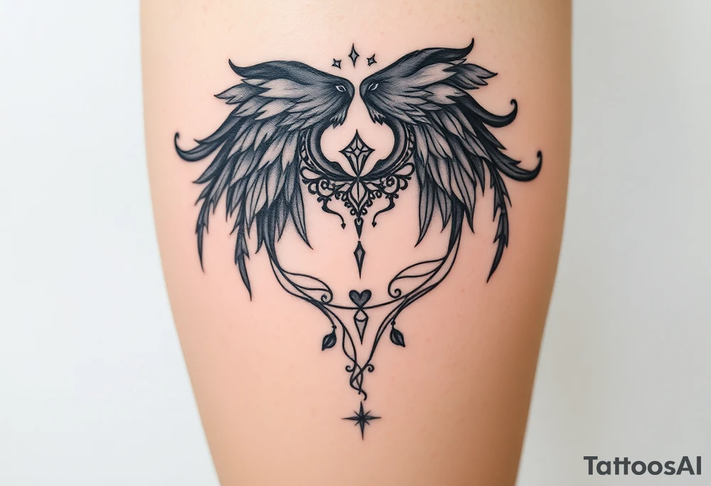 Tarot, the lovers ,witchy, Norse ,runes tattoo idea