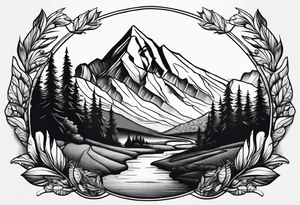 Hiking, forearm tattoo idea