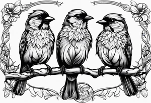 Three little birds tattoo idea