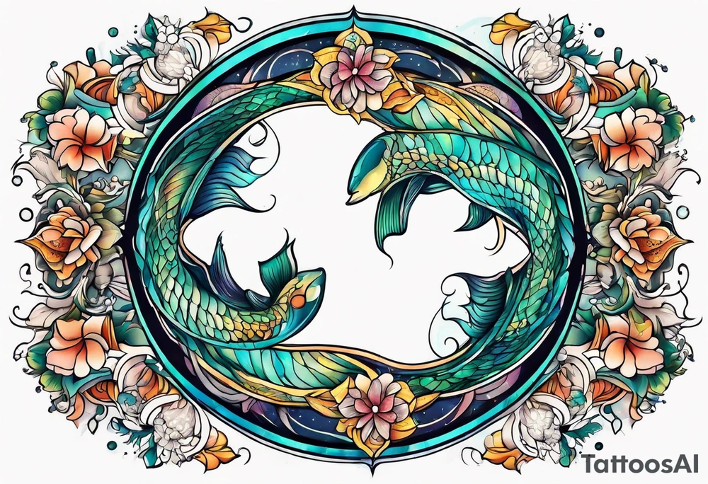 Pisces sign tattoo tattoo idea