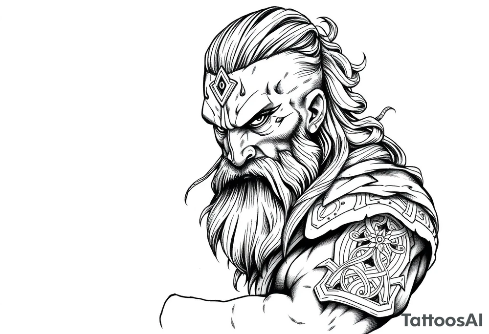 Celtic warrior tattoo idea